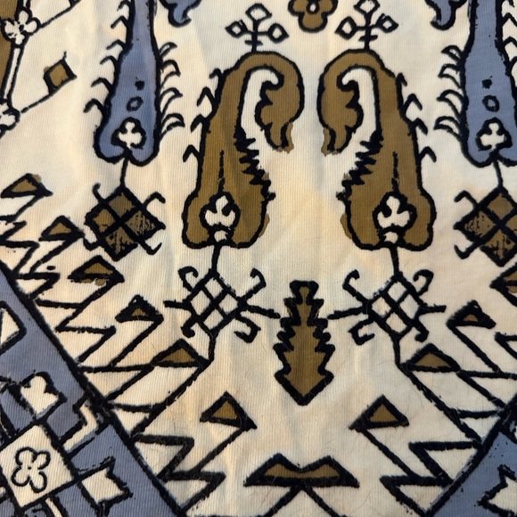 TORY BURCH Pima Cotton Bohemian Ikat Dress Wheat Lisbon (23) - Picture 6 of 9